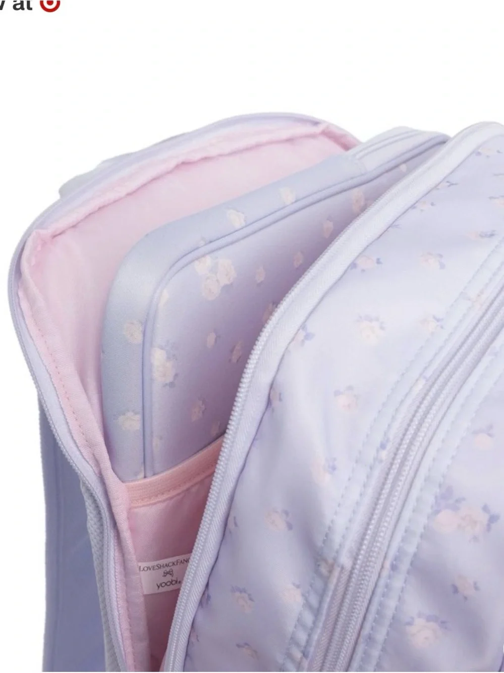LoveShackFancy x Target - Yoobi Everblooming Rosettes Ditsy Backpack Breezy Blue